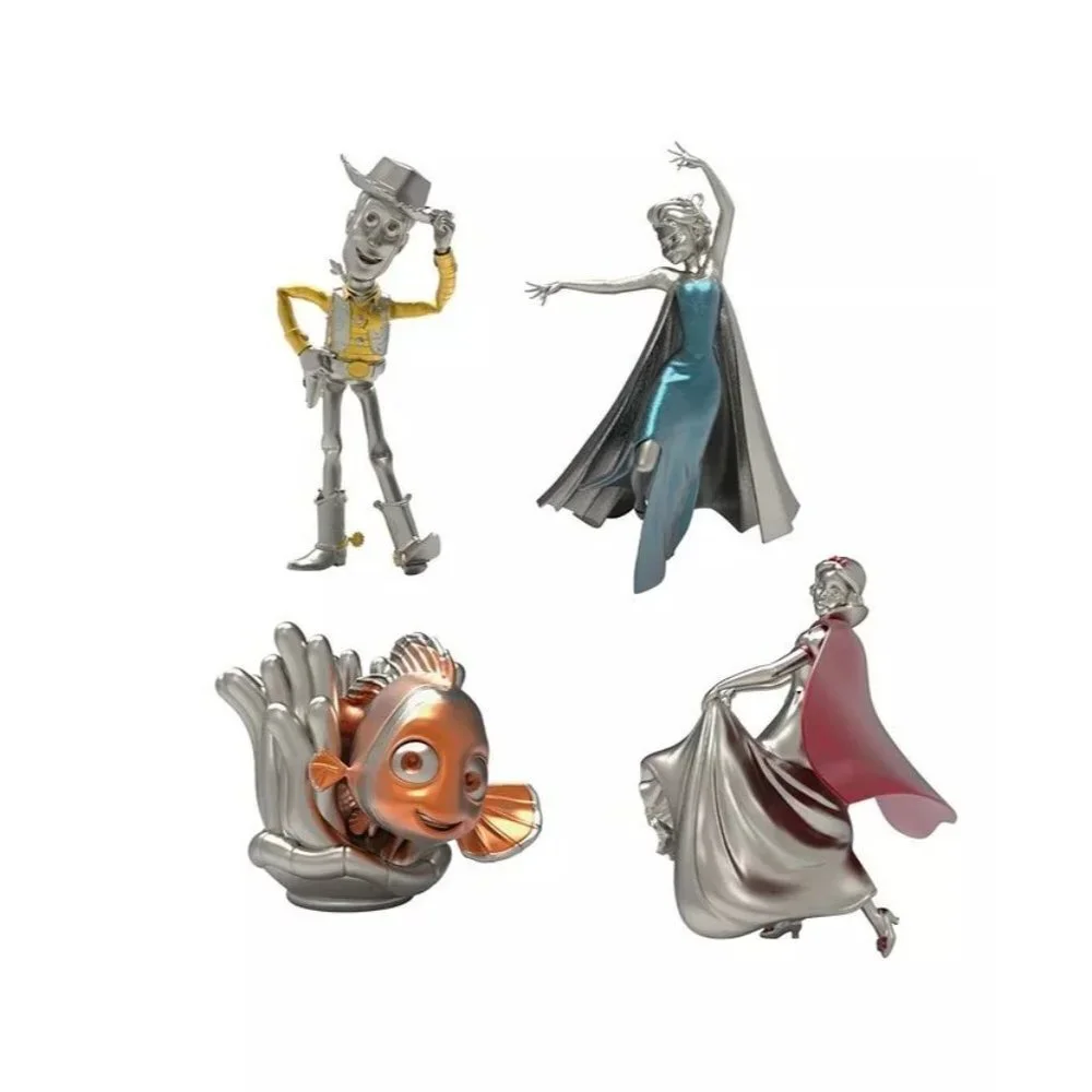 Hallmark Disney Ornaments 100 Years of Wonder Set of 4 Pixar & Princess 2023 NEW